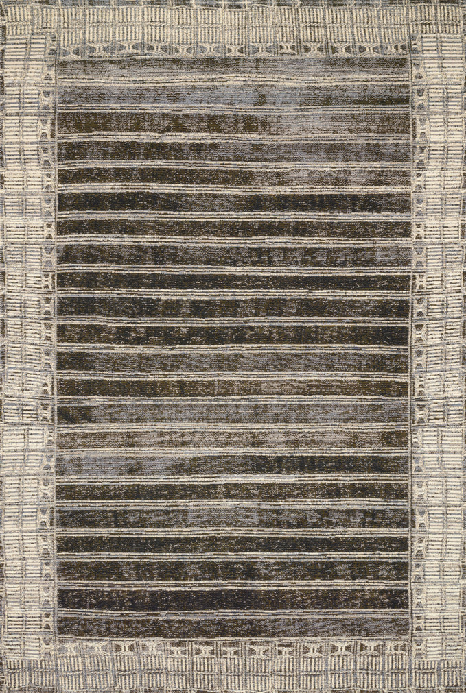 Loloi Mika Charcoal  Ivory 18 x 18 Sample Rug