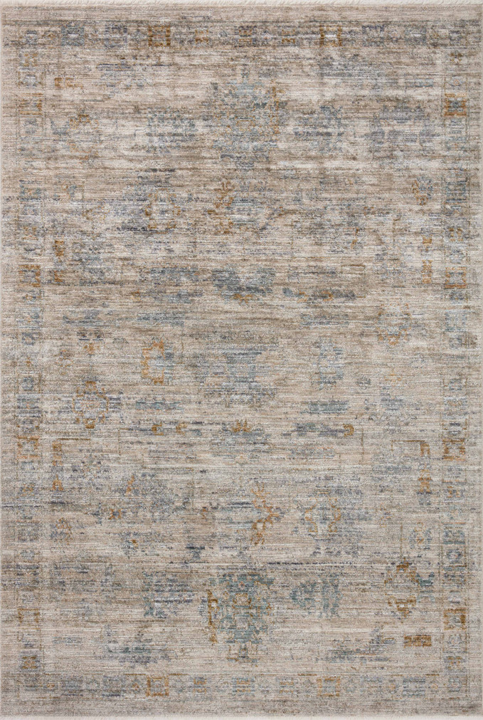 Jean Stoffer x Loloi Katherine Pebble  Ocean 18 x 18 Sample Rug