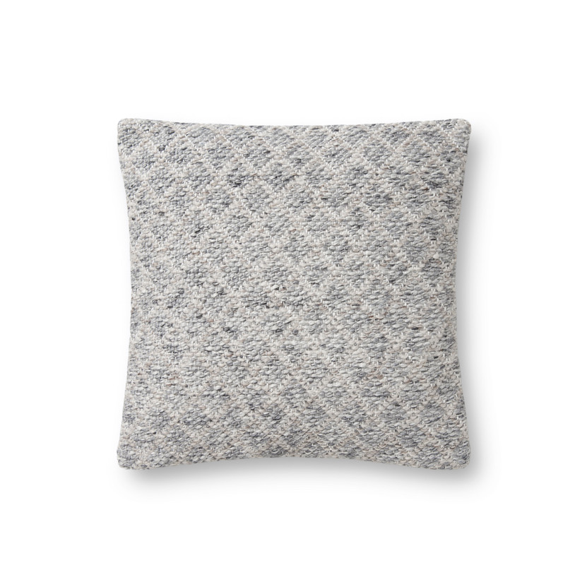 Loloi PLL0066 Grey 18 x 18 Cover Only Pillow