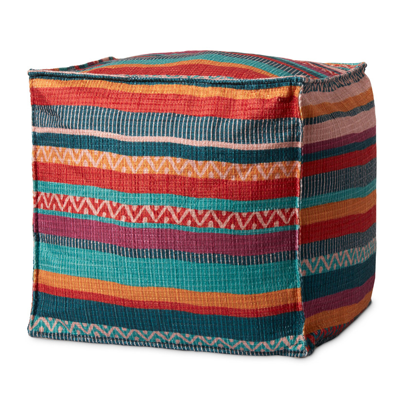 Loloi PF0012 Fiesta 18W x 18D x 18H Pouf