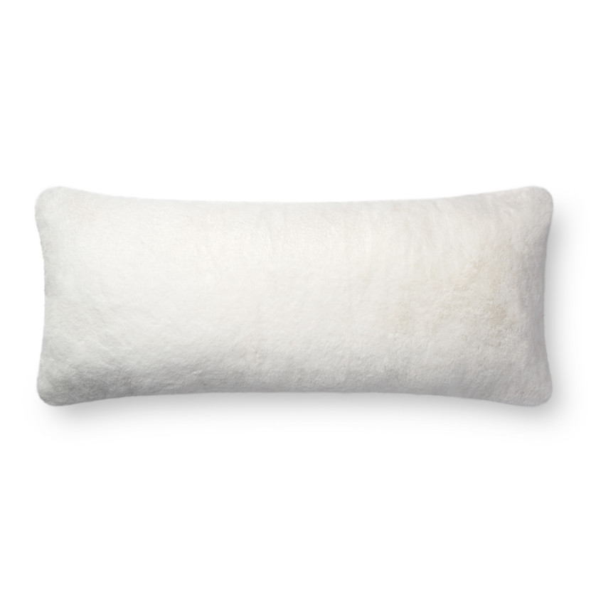 Loloi P0710 White 13 x 35 Cover Only Pillow
