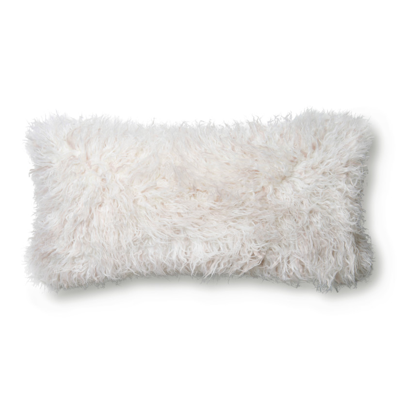 Loloi P0597 Ivory 12 x 27 Cover wPoly Pillow