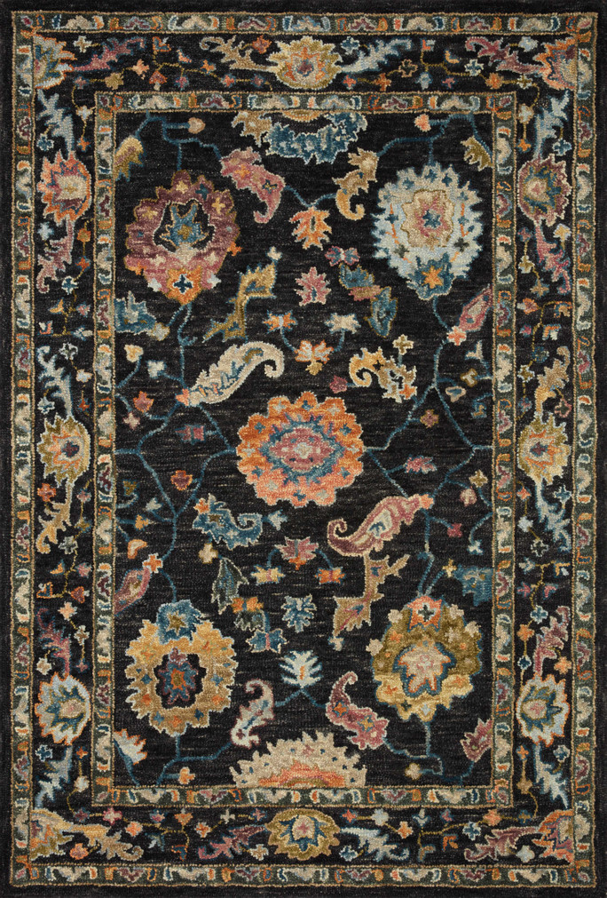 Loloi Padma Black  Multi 18 x 18 Sample Rug