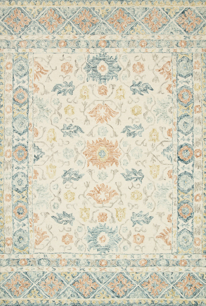 Loloi Norabel Ivory  Multi 18 x 18 Sample Rug