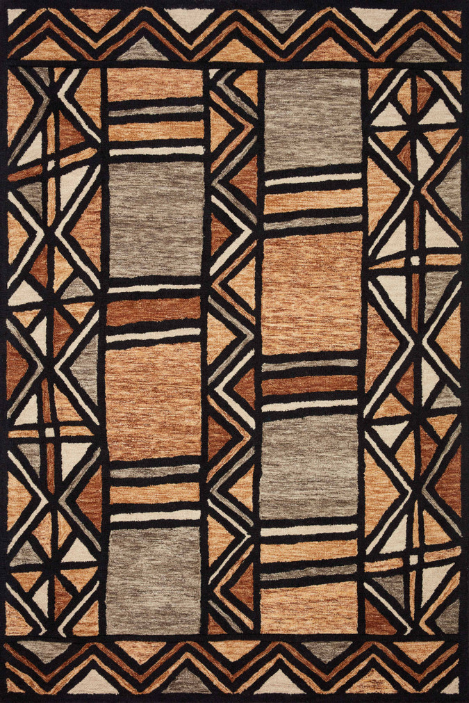Loloi II Nala Walnut  Multi 18 x 18 Sample Rug