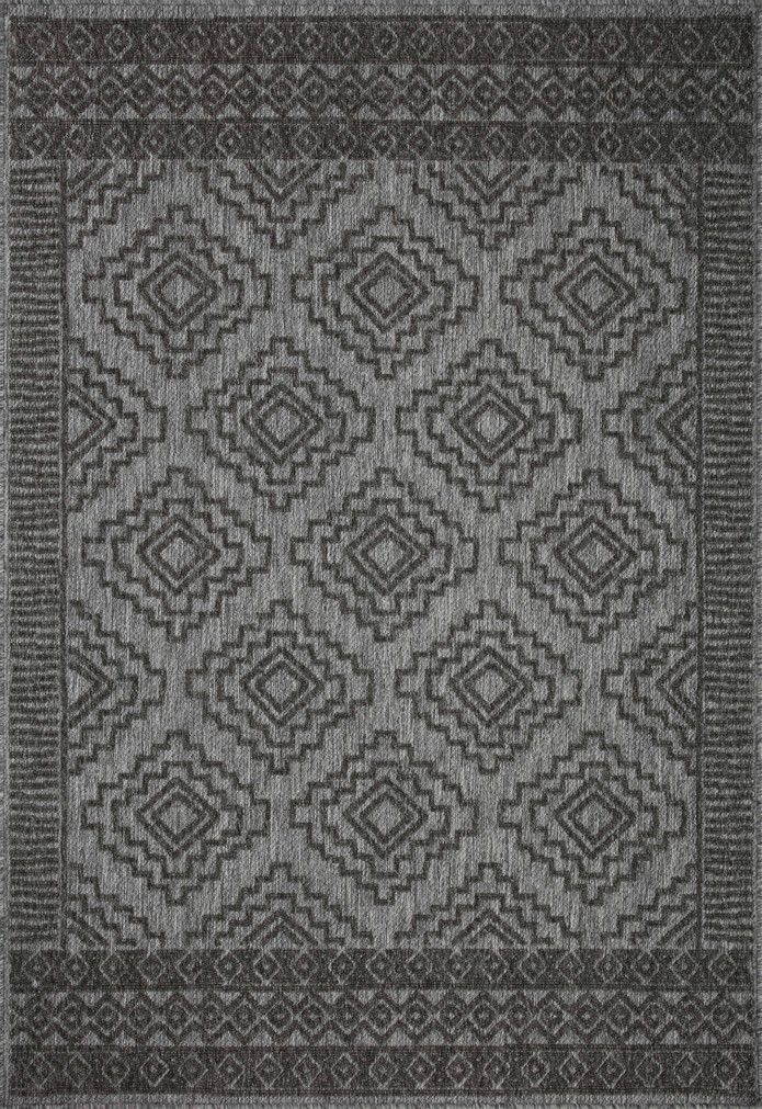 Loloi II Rainier Grey  Charcoal 18 x 18 Sample Rug