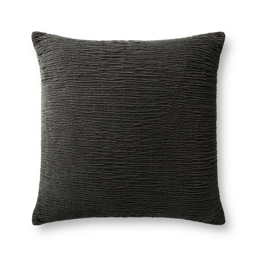 Loloi Charcoal 22 x 22 Cover wPoly Pillow