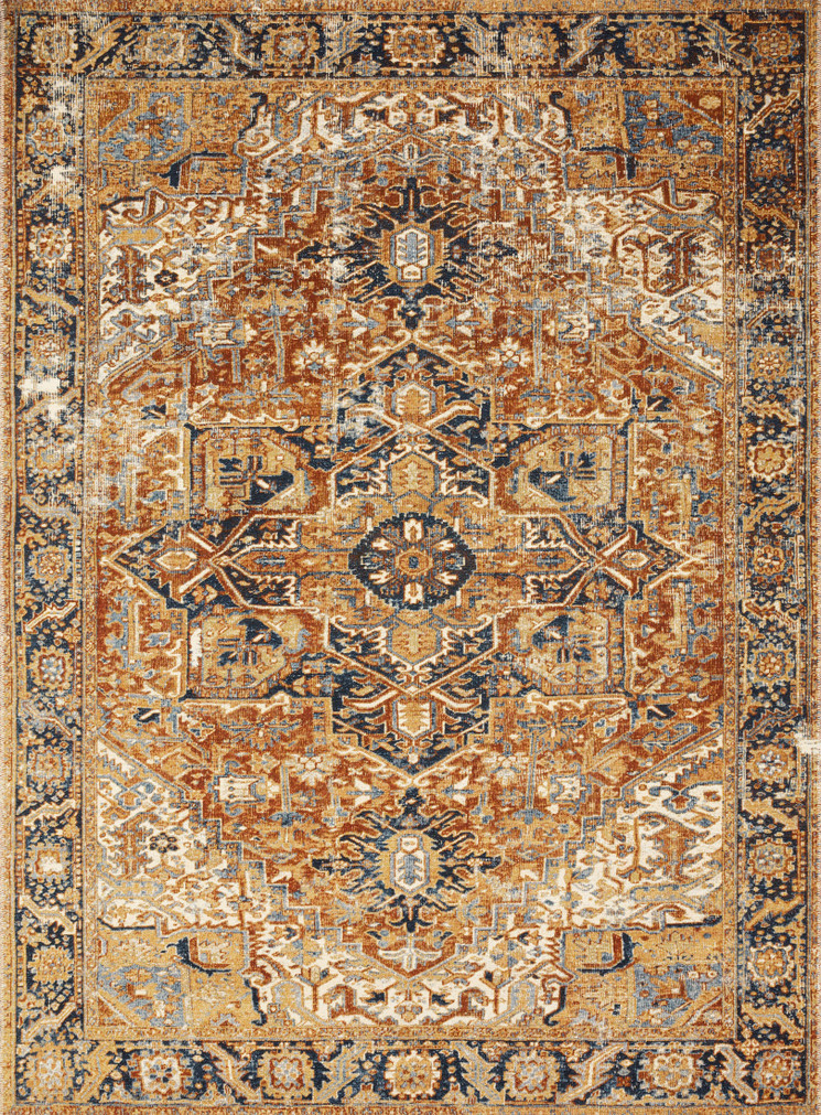 Loloi II Sebastian Red  Navy 18 x 18 Sample Rug