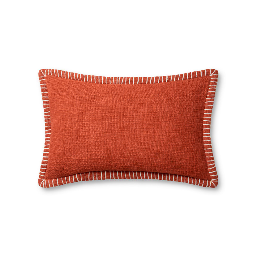 Loloi PLL0109 Orange 13 x 21 Cover wPoly Pillow