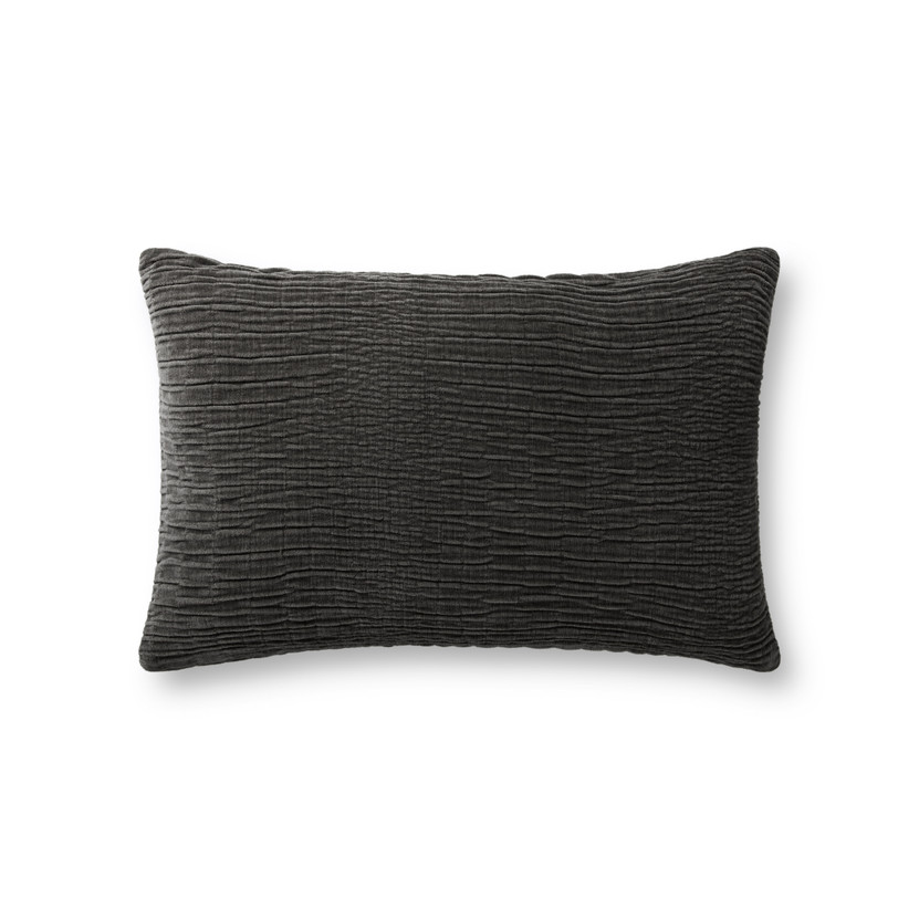 Loloi Charcoal 13 x 21 Cover wPoly Pillow