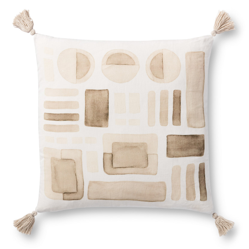 Loloi P0934 Charcoal 22 x 22 Cover wPoly Pillow