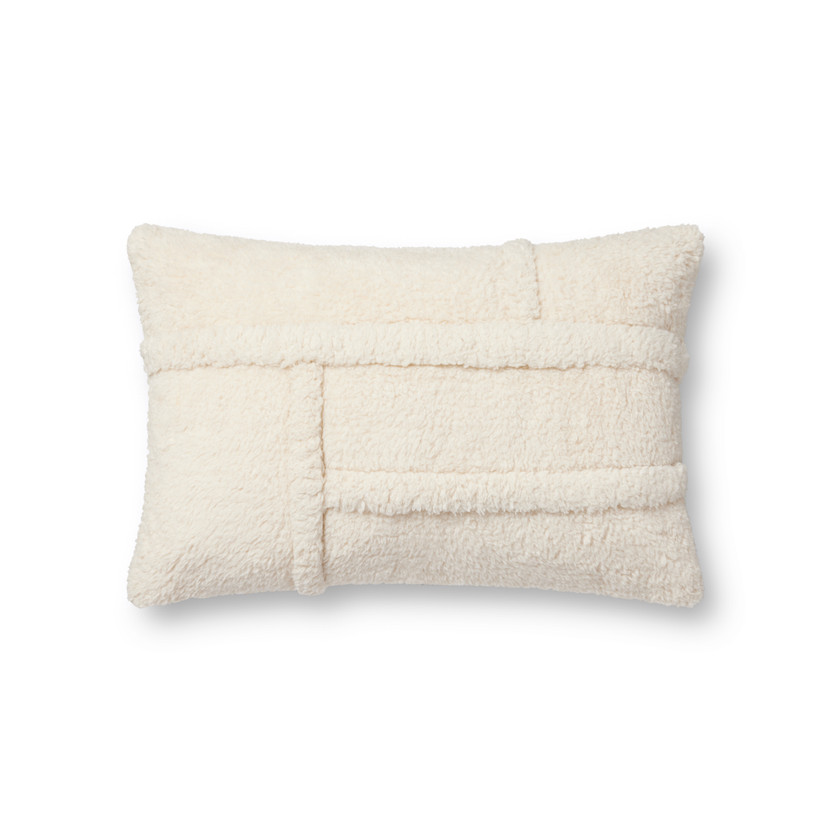 Loloi II PLL0111 Ivory 13 x 21 Cover wPoly Pillow