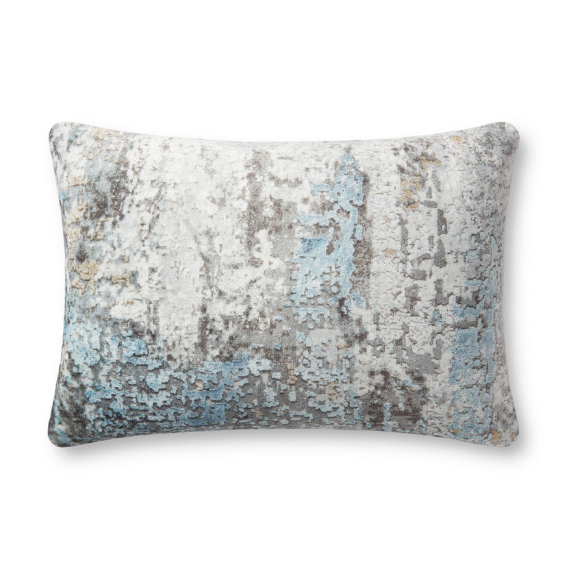 Loloi PLL0065 Grey  Multi 16 x 26 Cover wPoly Pillow