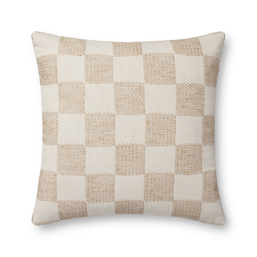 Loloi II PLL0123 Beige 22 x 22 Cover wPoly Pillow