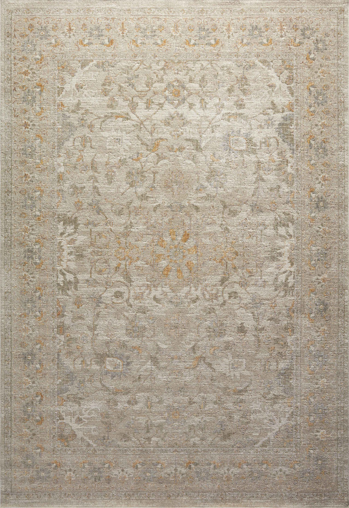Chris Loves Julia x Loloi Rosemarie Ivory  Natural 18 x 18 Sample Rug