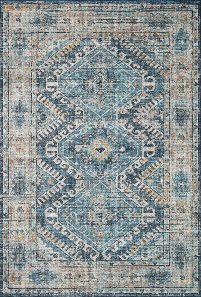 Loloi II Skye Denim  Natural 18 x 18 Sample Rug