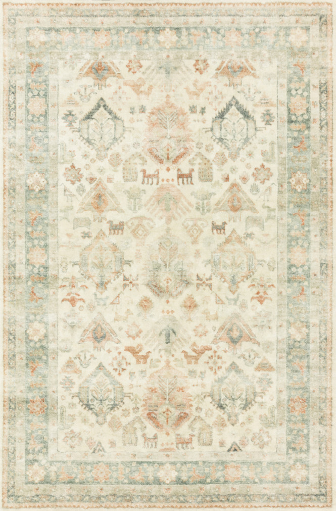 Loloi II Rosette Beige  Multi 18 x 18 Sample Rug