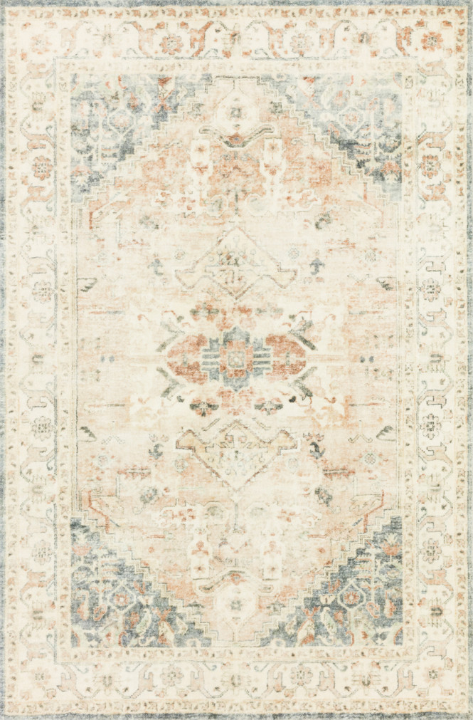 Loloi II Rosette Clay  Ivory 18 x 18 Sample Rug