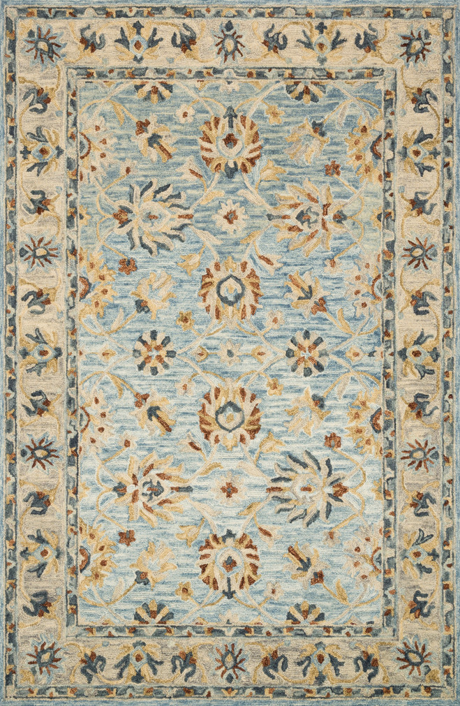 Loloi Victoria Lt. Blue  Natural 18 x 18 Sample Rug