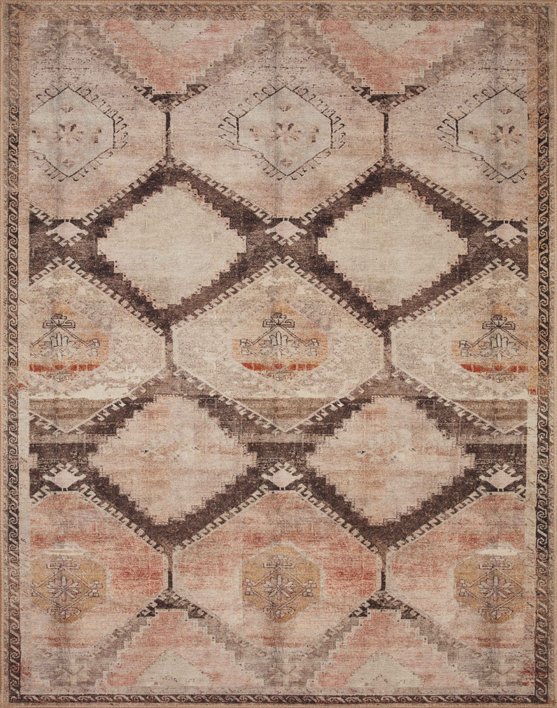 Loloi II Wynter Graphite  Blush 18 x 18 Sample Rug