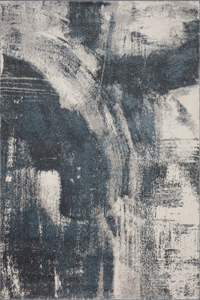 Loloi II Spirit Indigo  Ivory 18 x 18 Sample Rug