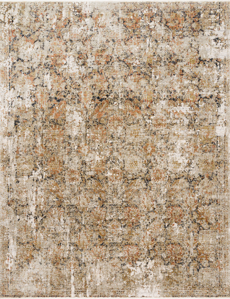Loloi Theia Taupe  Gold 18 x 18 Sample Rug