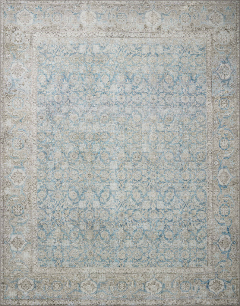 Loloi II Wynter Ocean  Silver 18 x 18 Sample Rug