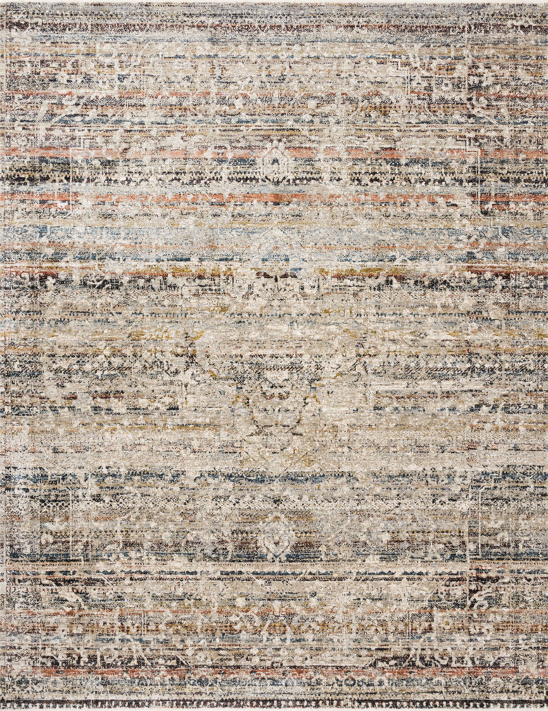 Loloi Theia Taupe  Multi 18 x 18 Sample Rug