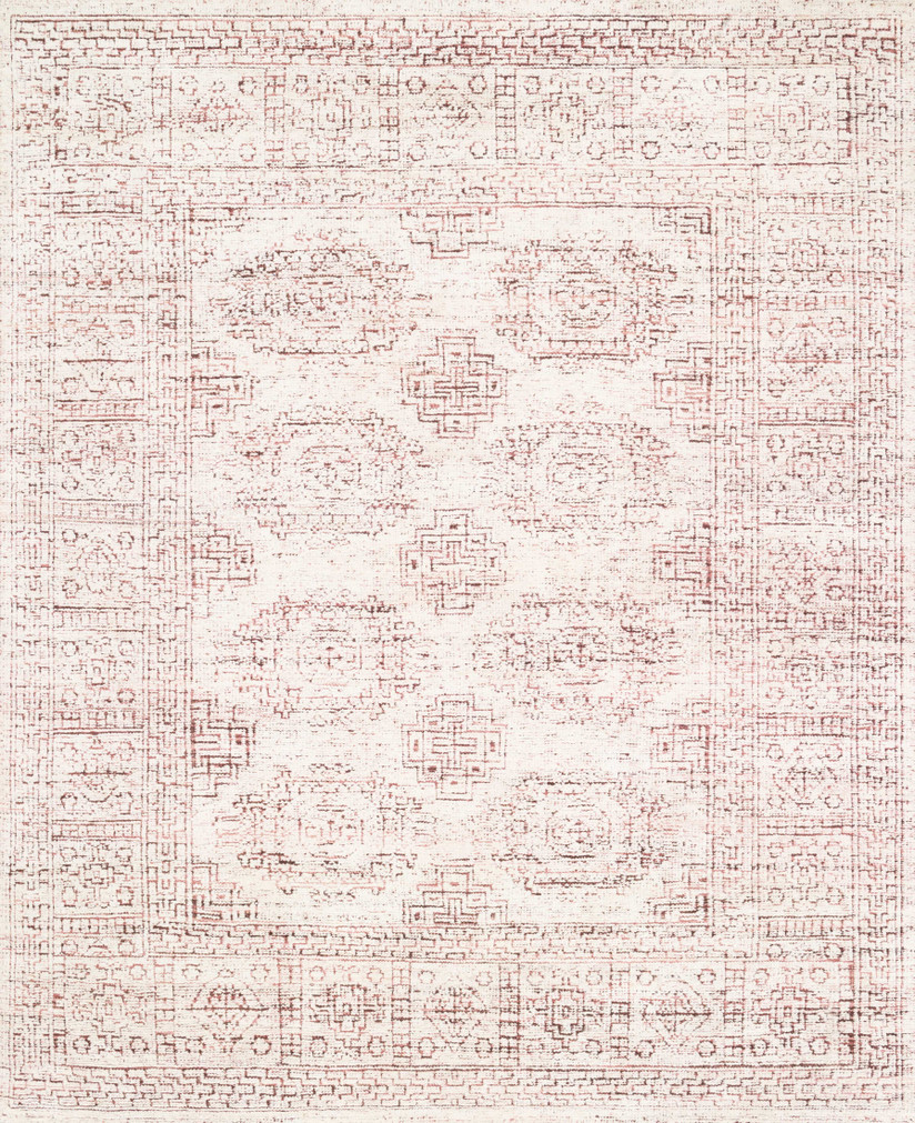 Loloi Vestige White  Berry 18 x 18 Sample Rug