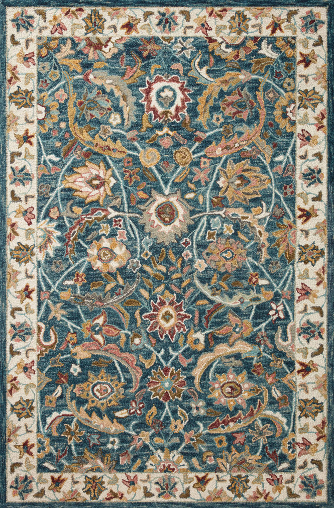 Loloi Victoria Ocean  Multi 18 x 18 Sample Rug
