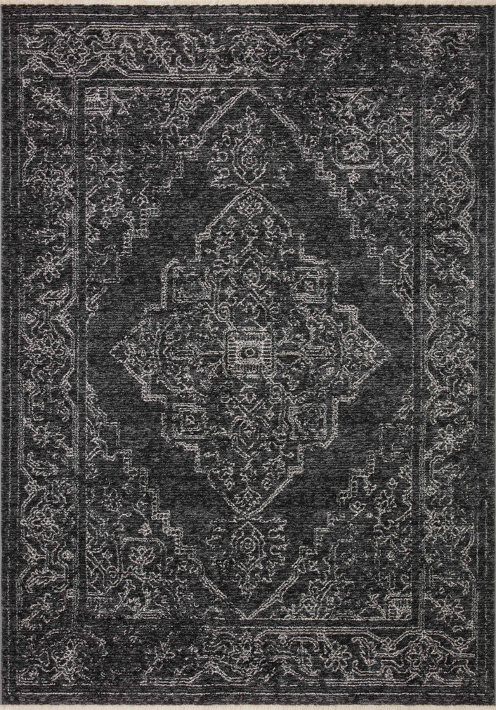 Loloi II Vance Charcoal  Dove 18 x 18 Sample Rug