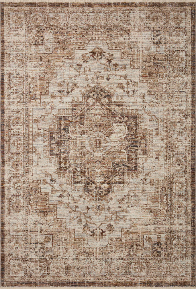 Loloi II Sorrento Mocha  Multi 18 x 18 Sample Rug