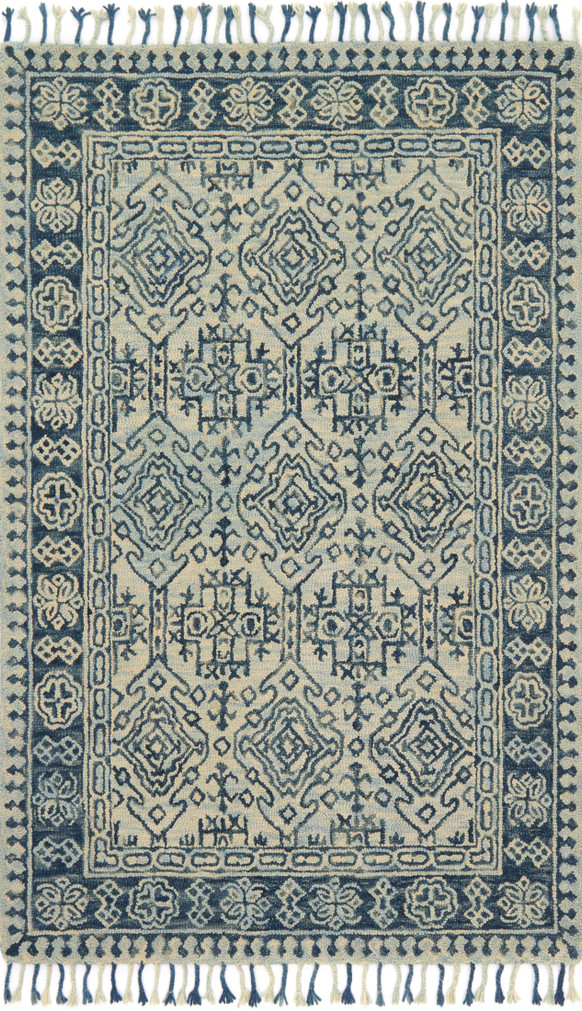 Loloi Zharah Mist  Blue 18 x 18 Sample Rug