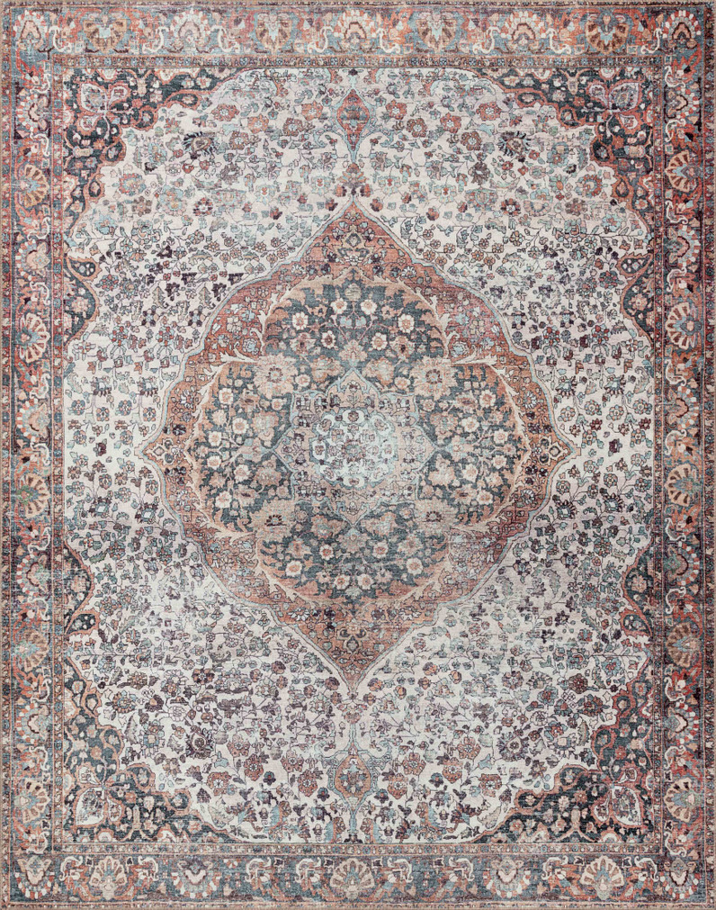 Loloi II Wynter Red  Multi 18 x 18 Sample Rug