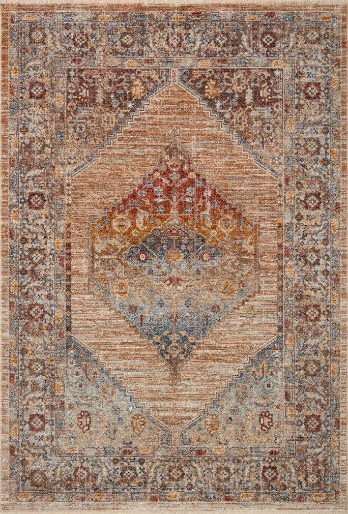 Loloi II Sorrento Multi  Sunset 18 x 18 Sample Rug