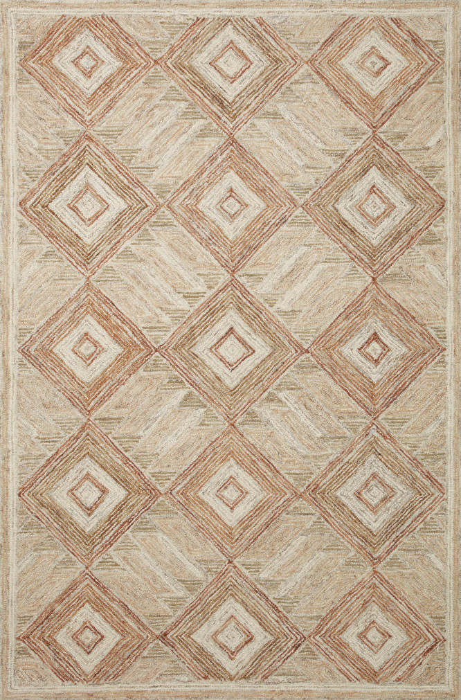 Loloi II Varena Sand  clay 18 x 18 Sample Rug