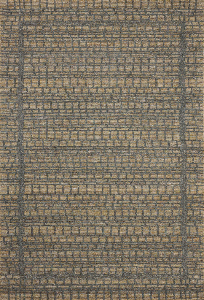 Loloi Elias Wheat  Charcoal 18 x 18 Sample Rug