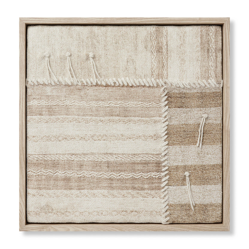 Loloi Patchwork B Beige  Brown 1-5 x 1-5 Wall Art