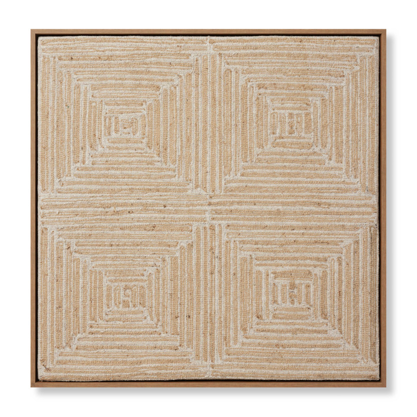Loloi Style Quad Beige  Gold 3-1 x 3-1 Wall Art