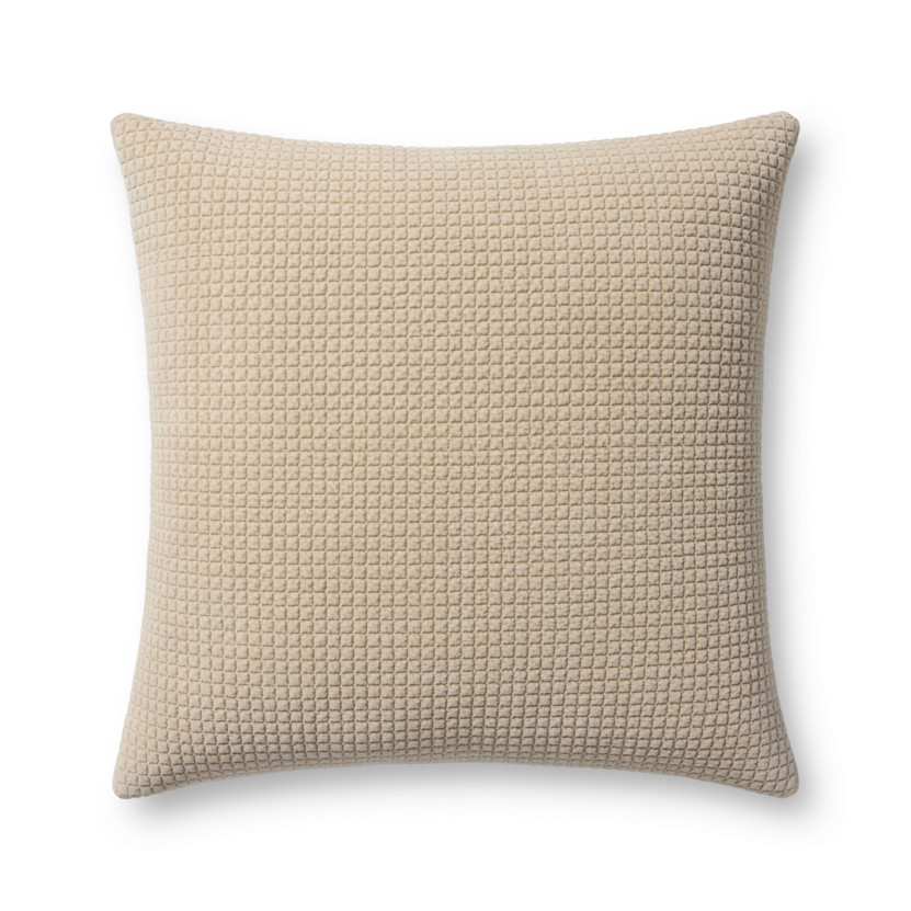 Loloi PLL0130 Ivory 22 x 22 Cover wDown Pillow