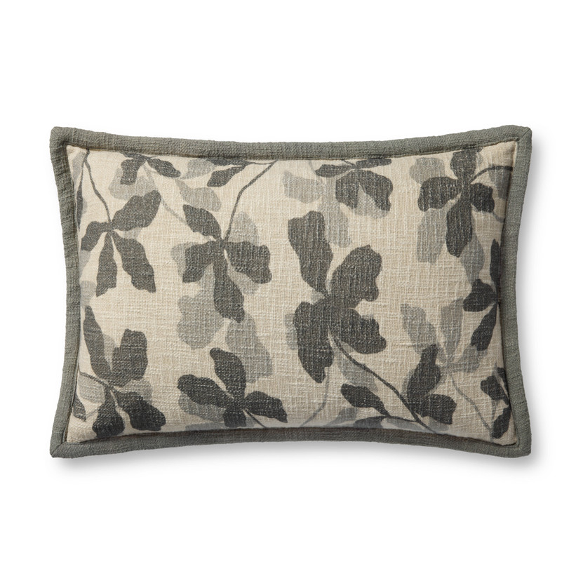 Brigette Romanek PBR0008 Charcoal  Natural 16 x 26 Cover Only Pillow
