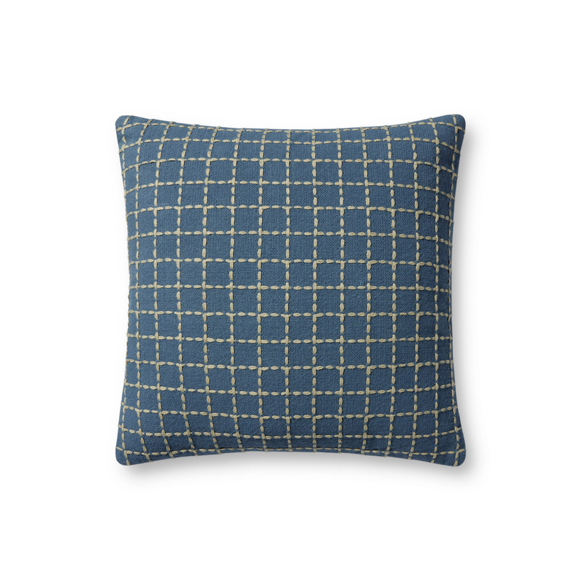 Jean Stoffer x Loloi PJS0017 Blue  Green 18 x 18 Cover wPoly Pillow