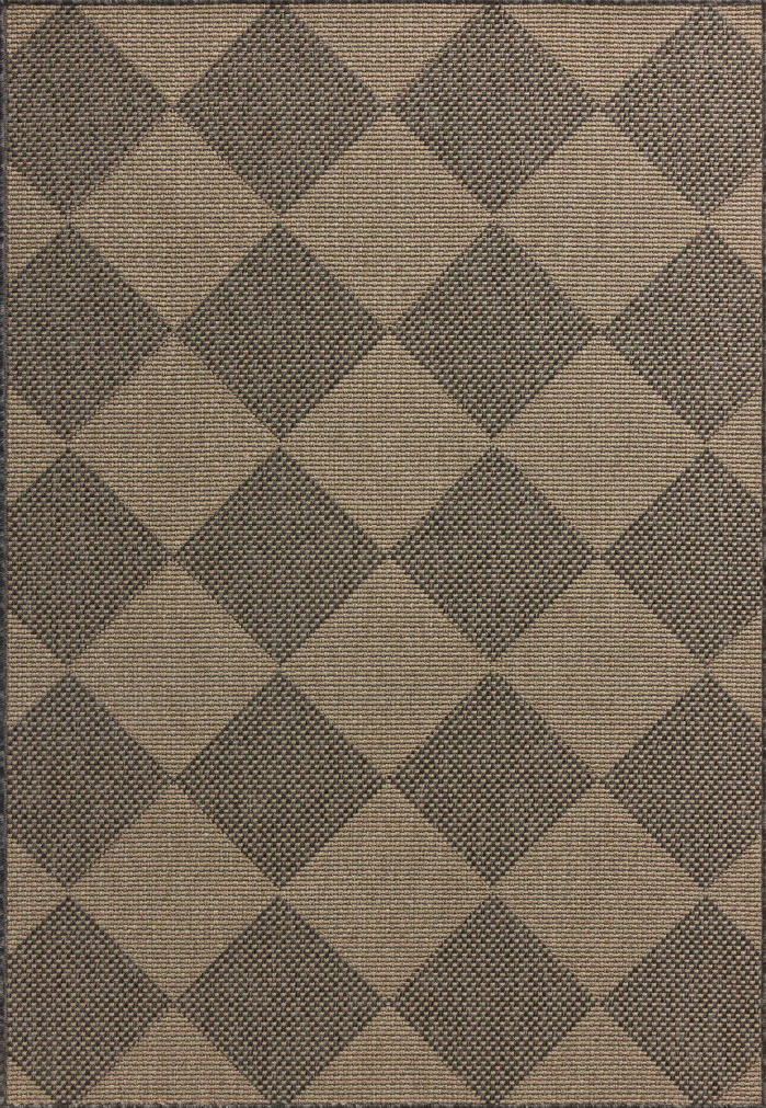 Chris Loves Julia x Loloi Providence Graphite  Sand 18 x 18 Sample Rug