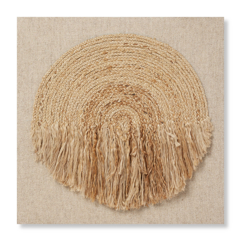Loloi Afternoon Sunshine Natural  Beige 2-5 x 2-5 Wall Art