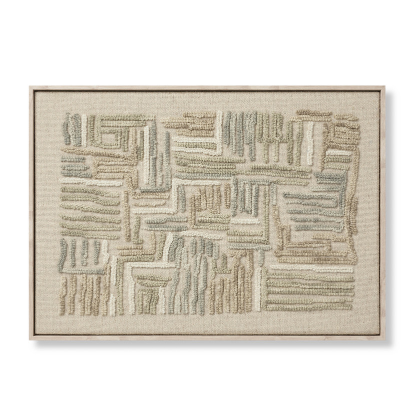 Loloi Puzzled Ivory  Green 3-6 x 2-6 Wall Art