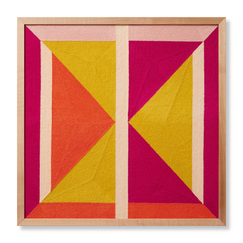 Loloi Square Dance Orange  Pink 2 x 2 Wall Art
