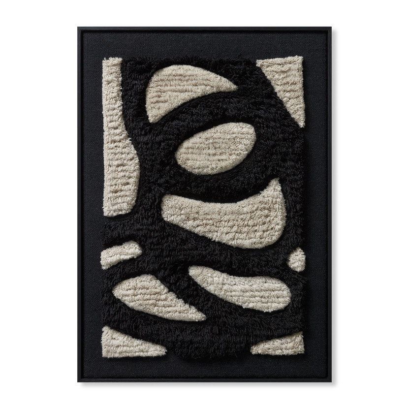 Loloi Limitations Black  Ivory 2-8 x 3-8 Wall Art