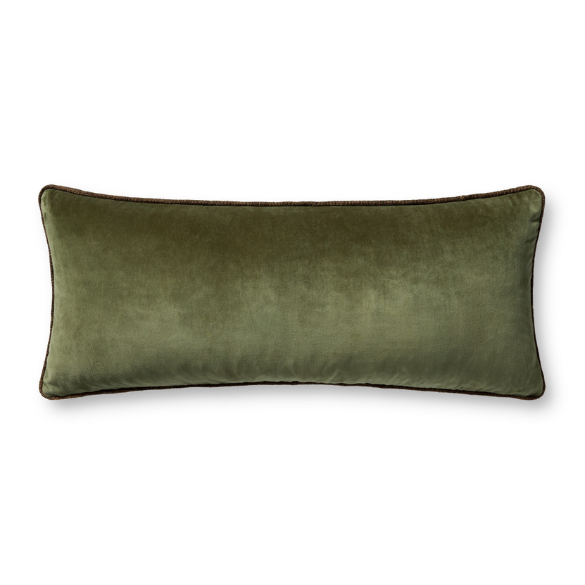 Chris Loves Julia x Loloi Liza Dark Green 13 x 35 Cover w Down Pillow