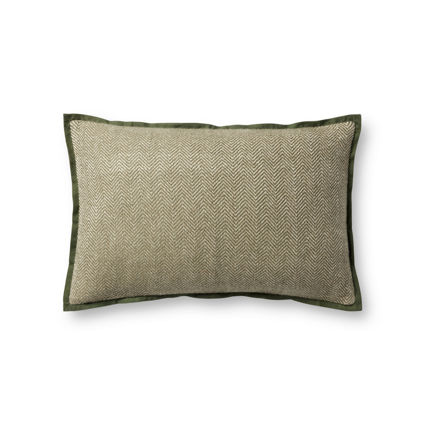 Jean Stoffer x Loloi PJS0018 Olive 13 x 21 Cover wPoly Pillow