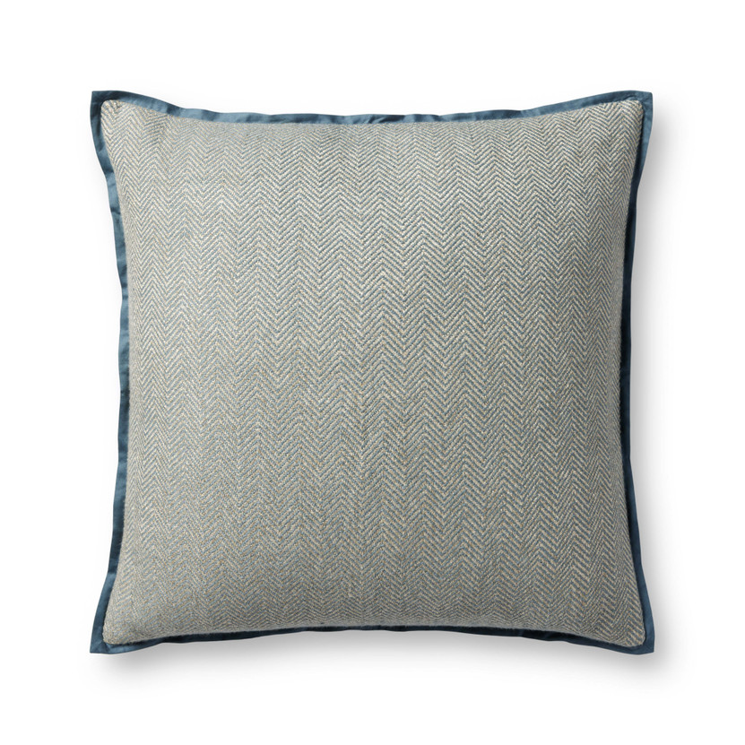 Jean Stoffer x Loloi PJS0018 Blue 22 x 22 Cover wDown Pillow